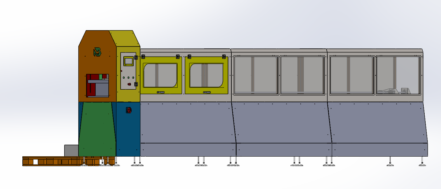 自动型材冲孔机——模块化工业设计